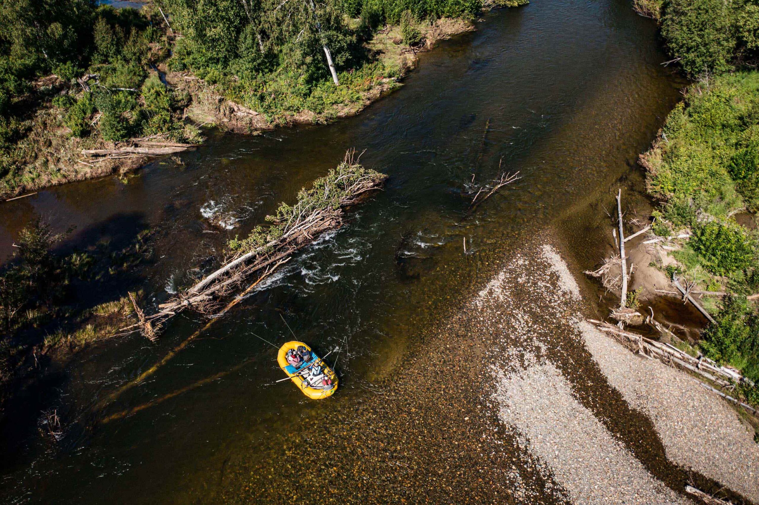 Anglers float down a tributary of the Susitna River in southcentral Alaska. (Mountain Mind Media) 